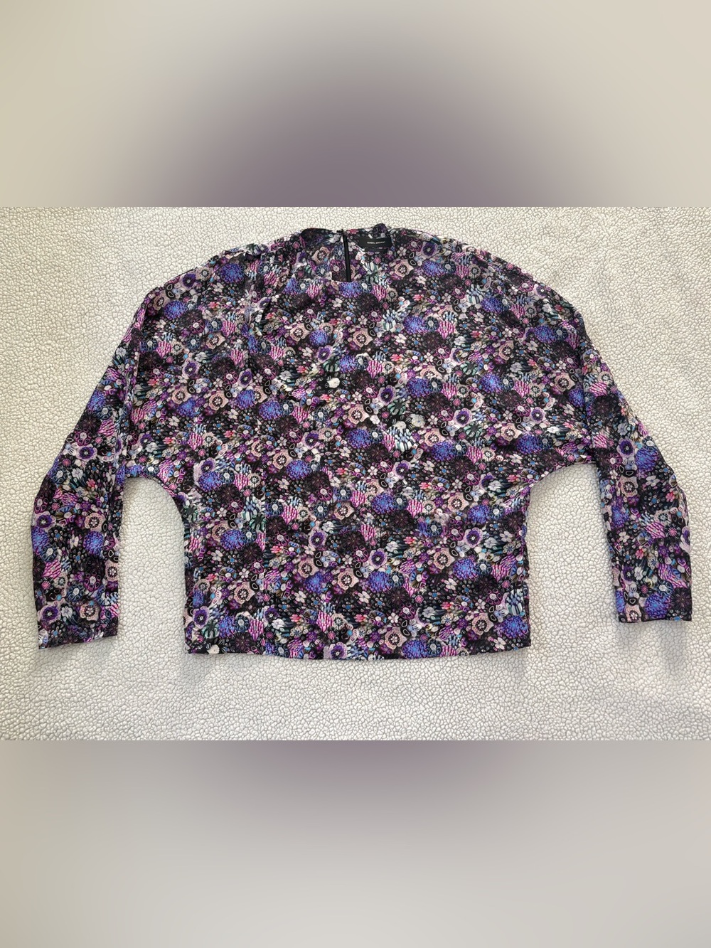 Isabel Marant Saldana Silk Top Ultra Violet Women's FR40 NWT Cutout - Picture 4 of 10